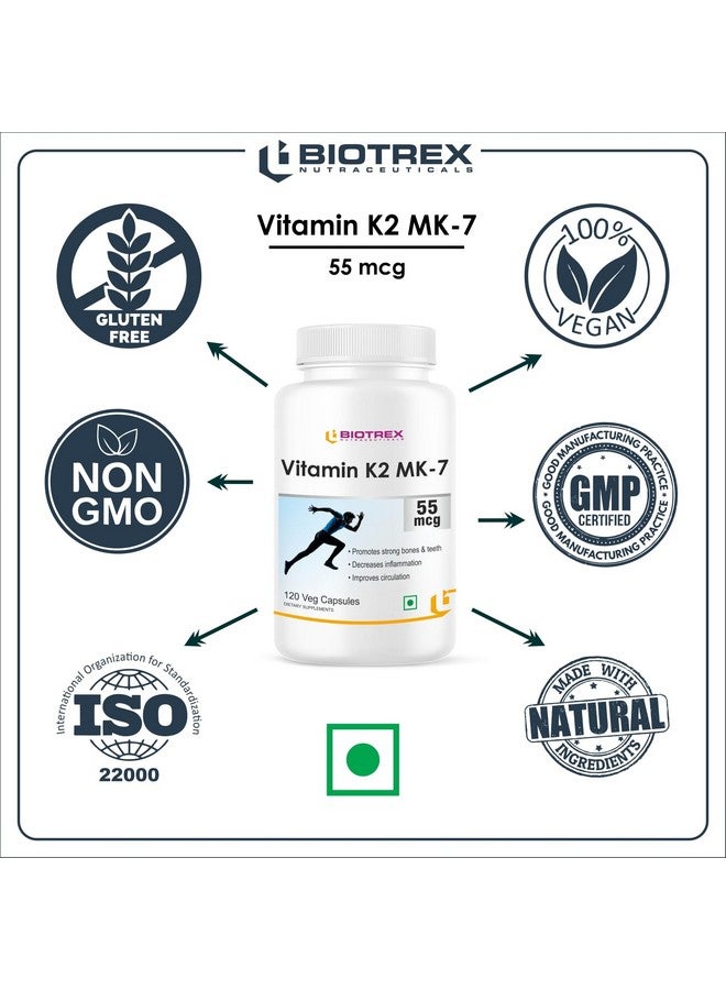 Biotrex Nutraceuticals Vitamin K2 MK7 55mcg | Vegan K2 MK7 Supplement for Bone and Cardiovascular Health | 120 Capsules for Daily Nutritional Support - Image 5