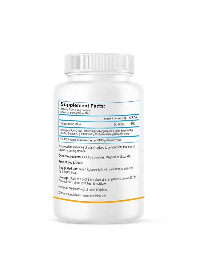 Biotrex Nutraceuticals Vitamin K2 MK7 55mcg | Vegan K2 MK7 Supplement for Bone and Cardiovascular Health | 120 Capsules for Daily Nutritional Support - Image 2