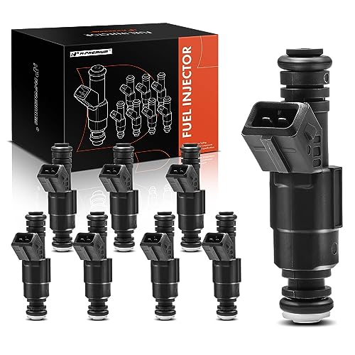 A-Premium Fuel Injectors Compatible with BMW E38 E39 E52 E53 X5 2002-2003 Z8 2003 540i 740i 740iL & Land Rover Range Rover 4.4L 4.6L 4.8L, Gas, Set of 8, Replace# 0280155823 - Image 1