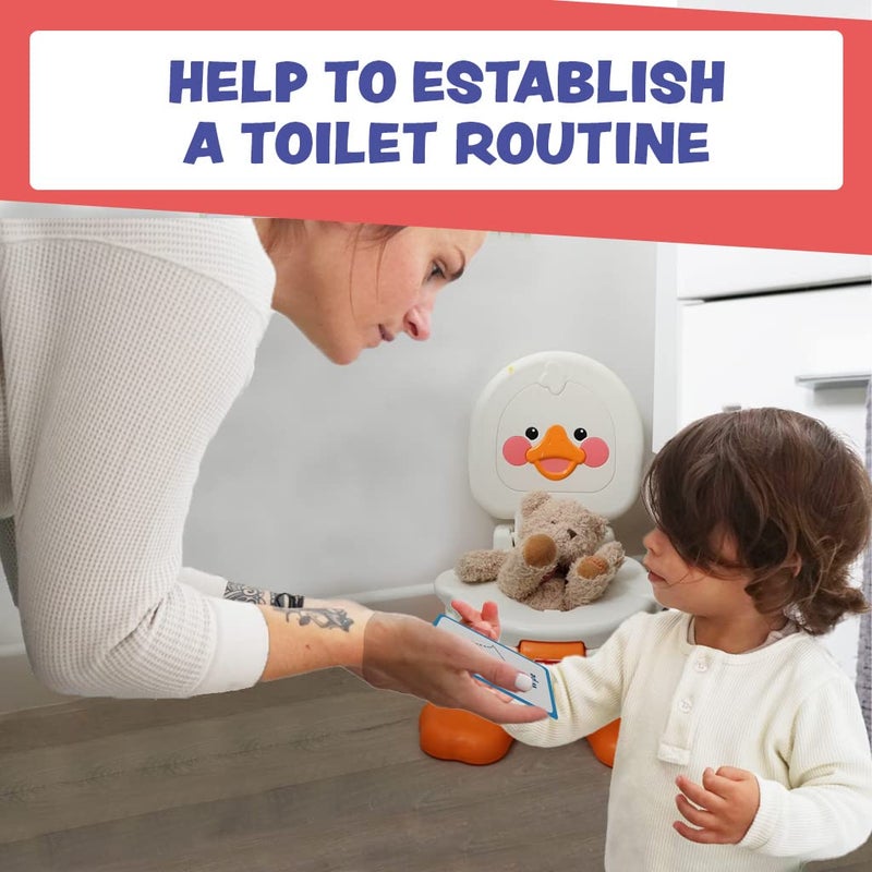 Amonev My Toilet Routine Cards 12 Flash Cards for Visual aid Special Ed, Speech Delay Non Verbal Children and Adults with Autism or Special Needs - Image 3