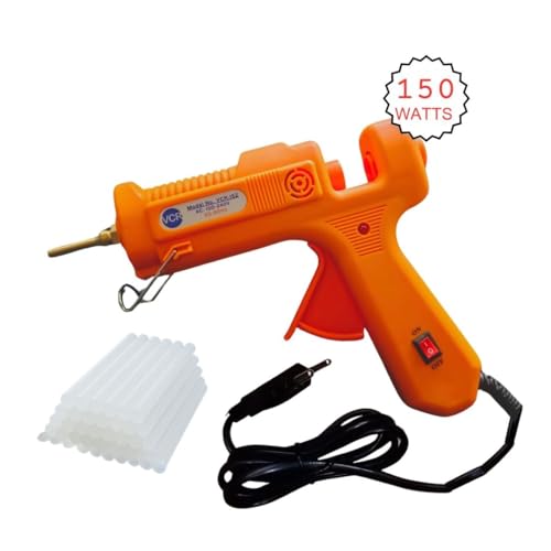 VCR 150W Professional Hot Melt Glue Gun Long Nozzle - Triple Power Rapid Heating Gun with ON/Off Switch for Precise Glue Output - Easy To Use Glue Gun + 40 Transparent - 11mm Glue Sticks - VCR 152 - Image 2
