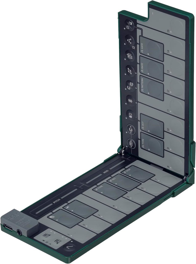 Korg nanoKEY Fold - Foldable 25 Keys MIDI Keyboard Controller with USB-C and TRS-MIDI - Alpine Green - Image 3