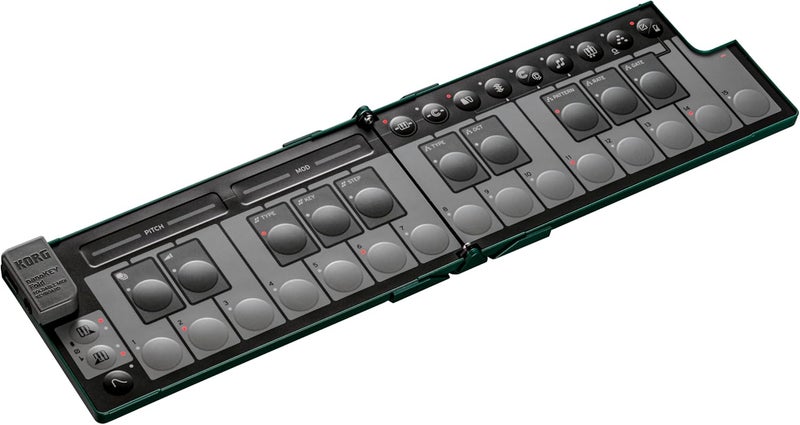 Korg nanoKEY Fold - Foldable 25 Keys MIDI Keyboard Controller with USB-C and TRS-MIDI - Alpine Green - Image 1