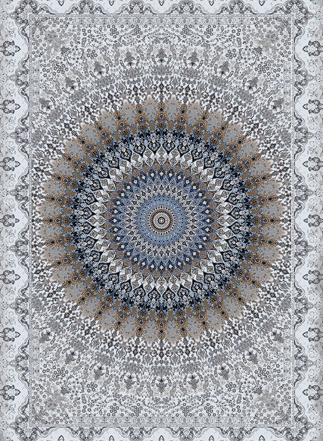 In-House Modern Design Turkish Rectangular Decorative Carpet - Light Grey - 120x80 cm - Image 5