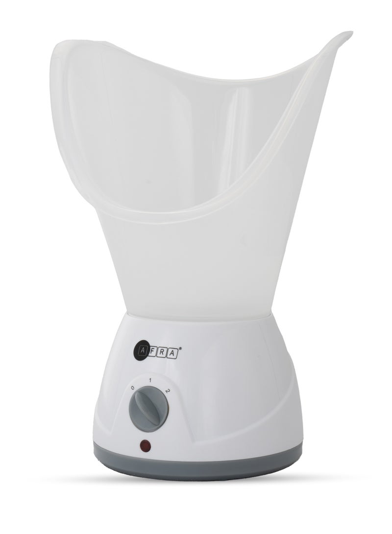 عفرا جهاز بخار الوجه AFRA ، سخان سريع PTC، مؤشر طاقة LED، خزان مياه 45 مل، تحكم بالبخار، حماية من الحرارة الزائدة، وقت عمل 15 دقيقة، AF-0100FSWT، ضمان لمدة عام - Image 1