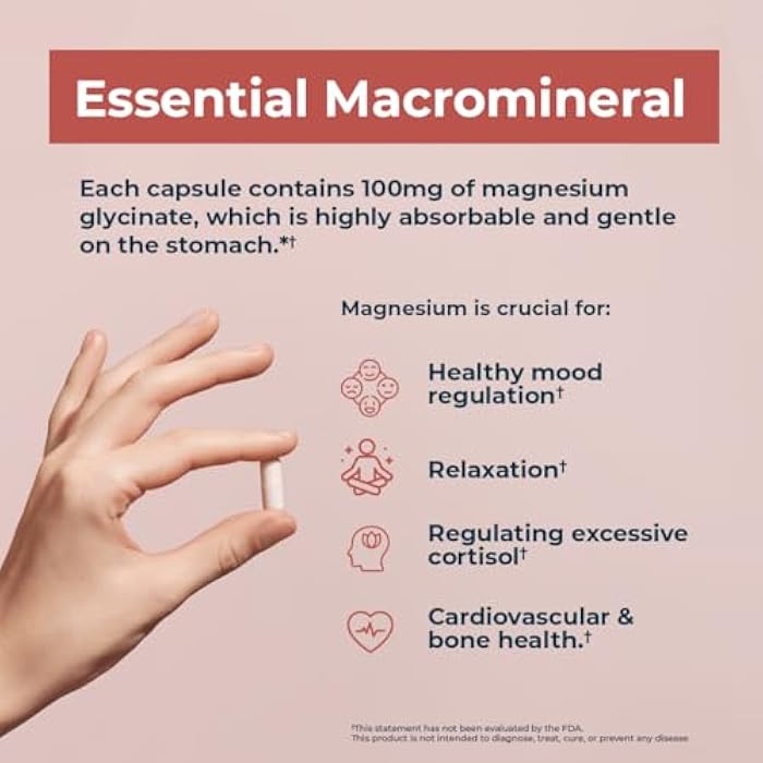 Nature's Lab Nature’s Lab Gold Magnesium Glycinate 400mg - Supports Cardiovascular Health, Muscle & Nerve Function* – 120 Capsules (30 Day Supply) - Image 4