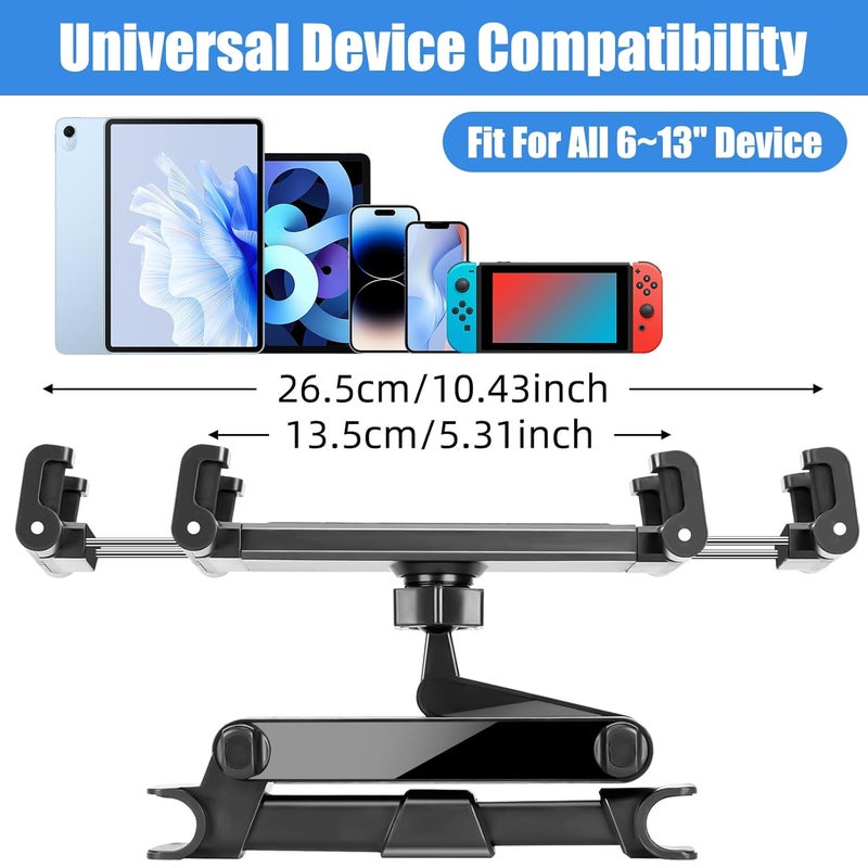 Buinblu Tablet Mounts for Hands-Free Viewing，Adjustable Tablet Car Mount for Back Seat - Image 4