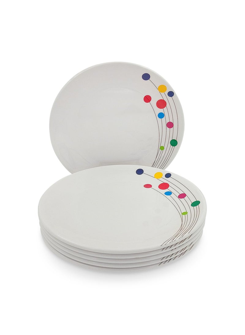 Superware Superware | Pure Melamine | Small Plate Set – Colour Bubbles 7.5” (6 nos.) | Stain Free, Glazed Finish  - Image 1
