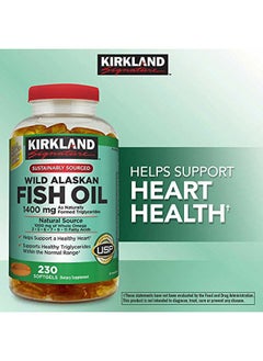 Kirkland Signatur Kirkland Signature Wild Alaskan Fish Oil 1400 mg, 230 Softgels  - Image 2