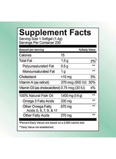 Kirkland Signatur Kirkland Signature Wild Alaskan Fish Oil 1400 mg, 230 Softgels  - Image 3