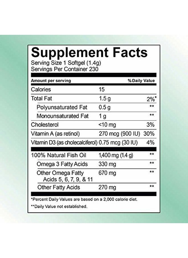 Kirkland Signatur - Kirkland Signature Wild Alaskan Fish Oil 1400 mg, 230 Softgels - Image 1