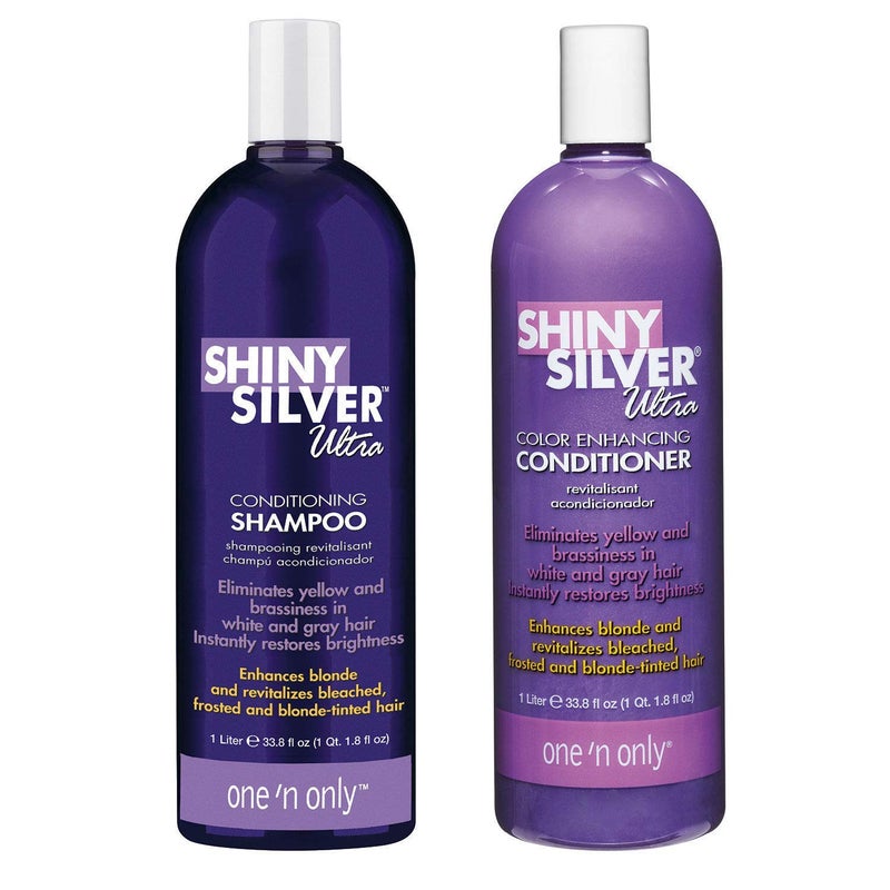 One n Only Shiny Silver Ultra Shampoo and Conditioner Set 338 oz each