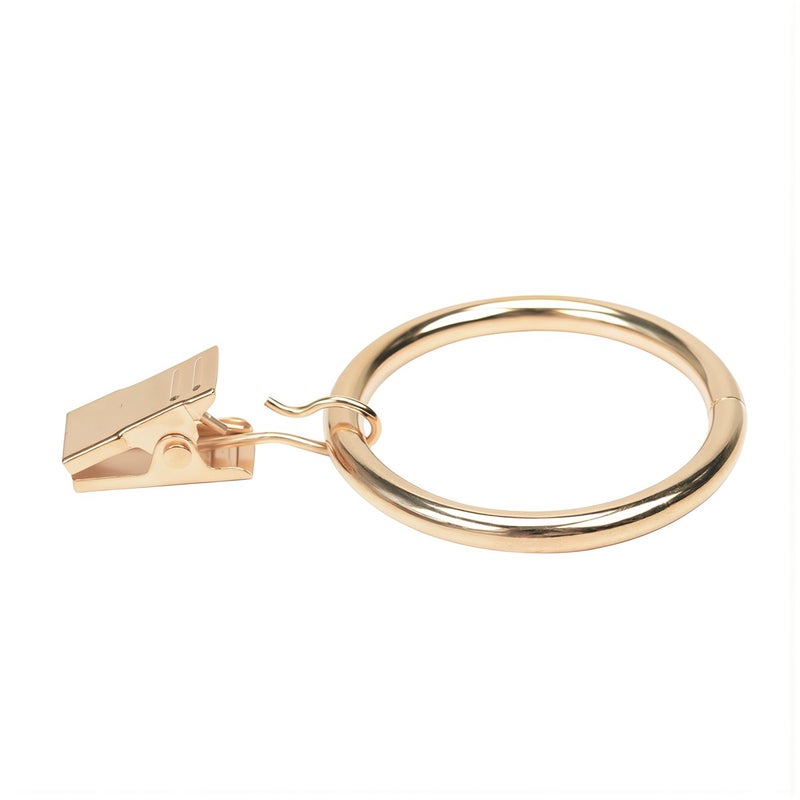 Curtain Rings Red Bronze 25mm Diameter Metal Clips Rust Proof Roman Rod Drape Holders - Image 1