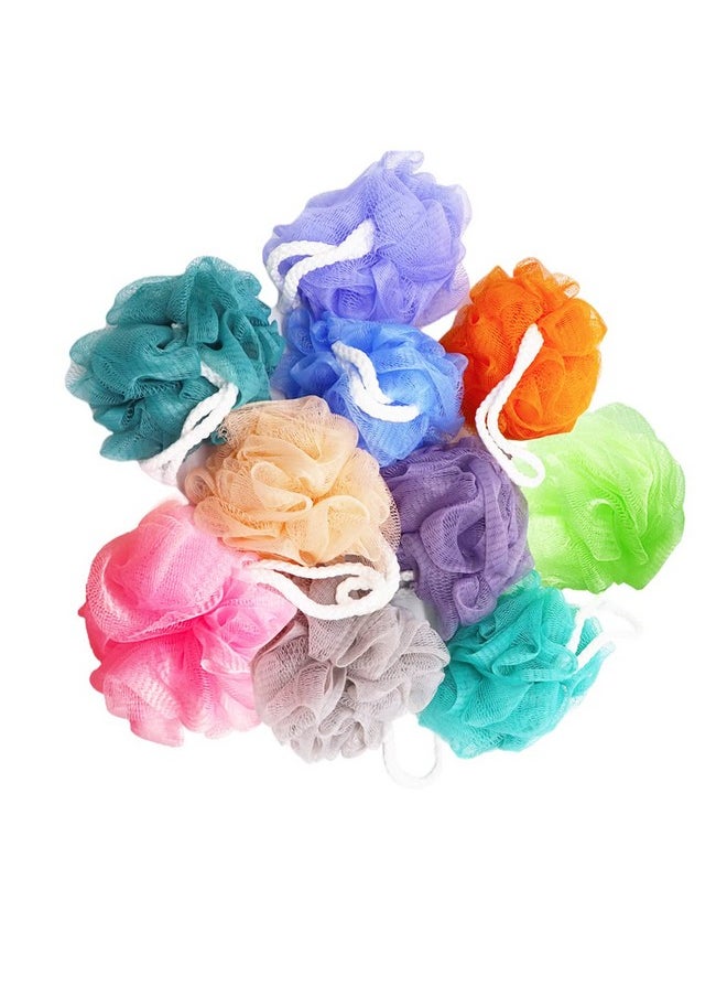 Meirrnyyu 10 Pack Of Bath Loofah Shower,Small Size Sponge Pouf Body Scrubber Exfoliator Scrubber Ball,Mesh Bath And Shower Sponge For Kids Women Men Body Wash Bathroom  - Image 1