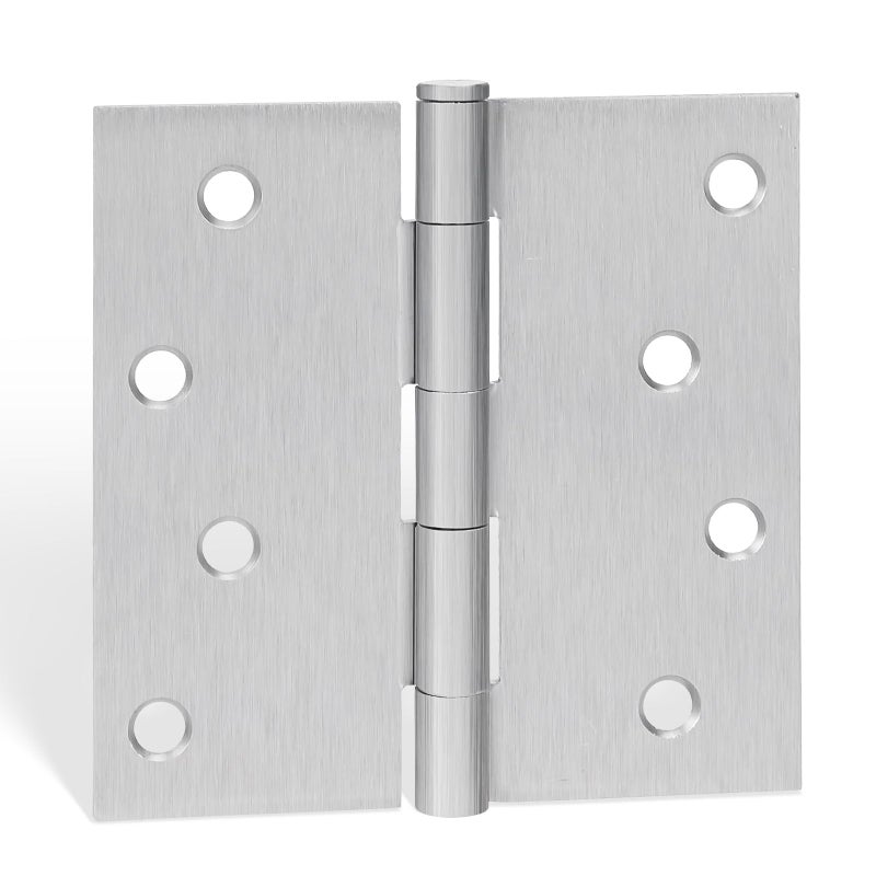 goldenwarm 3 Pack Nickel Door Hinges 4inch x 4 inch Door Hinges Brushed Nickel Door Hardware Satin Nickel Iron Door Hinge with Square Corners