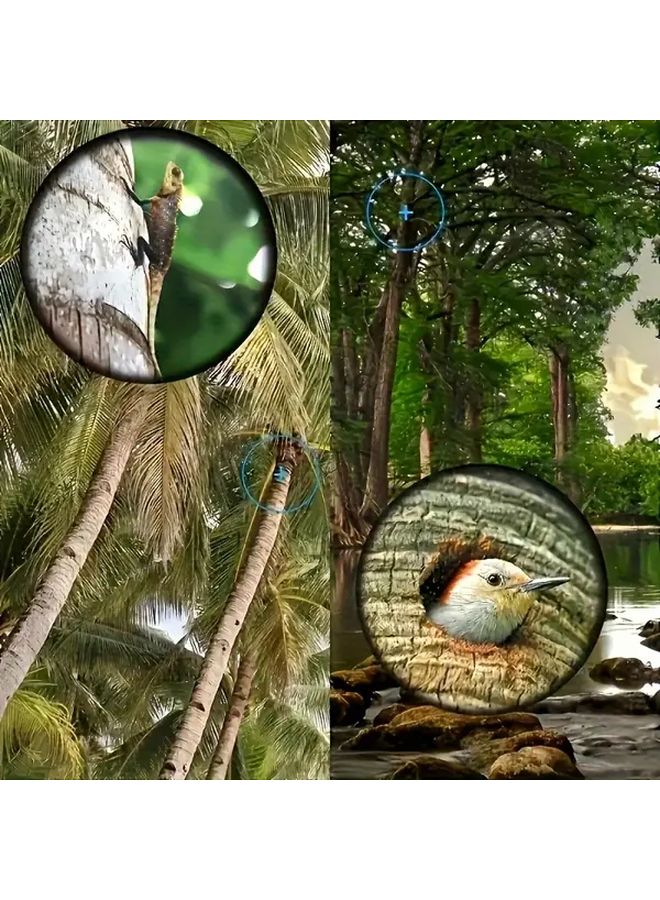 Black Compact Portable Outdoor Magnifying Glass For Bird Watching Hiking Camping Sports - Image 4