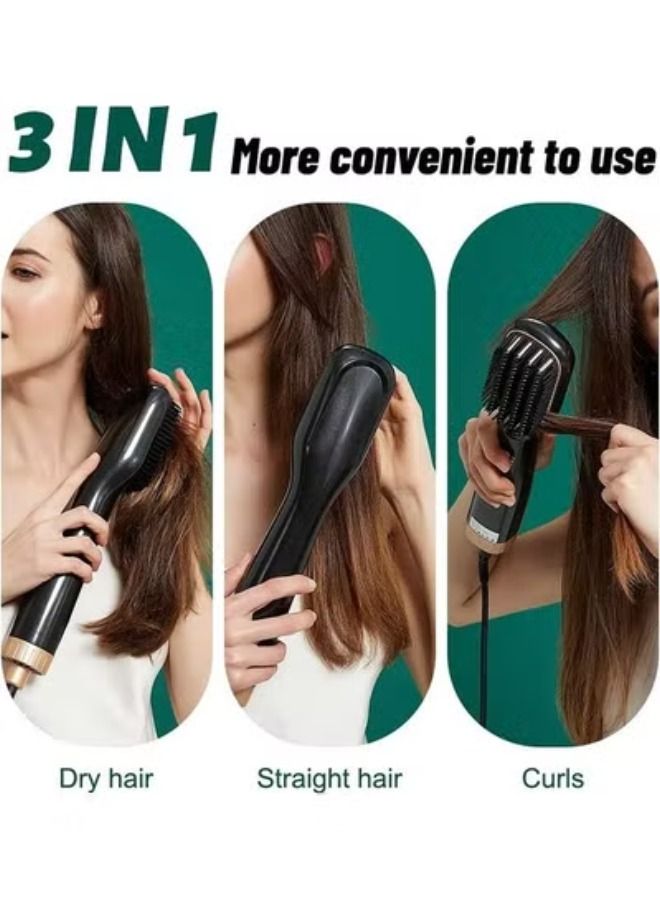 أكاليكس مجفف شعر متعدد الوظائف مشط الهواء الساخن أسود / ذهبي - Image 3