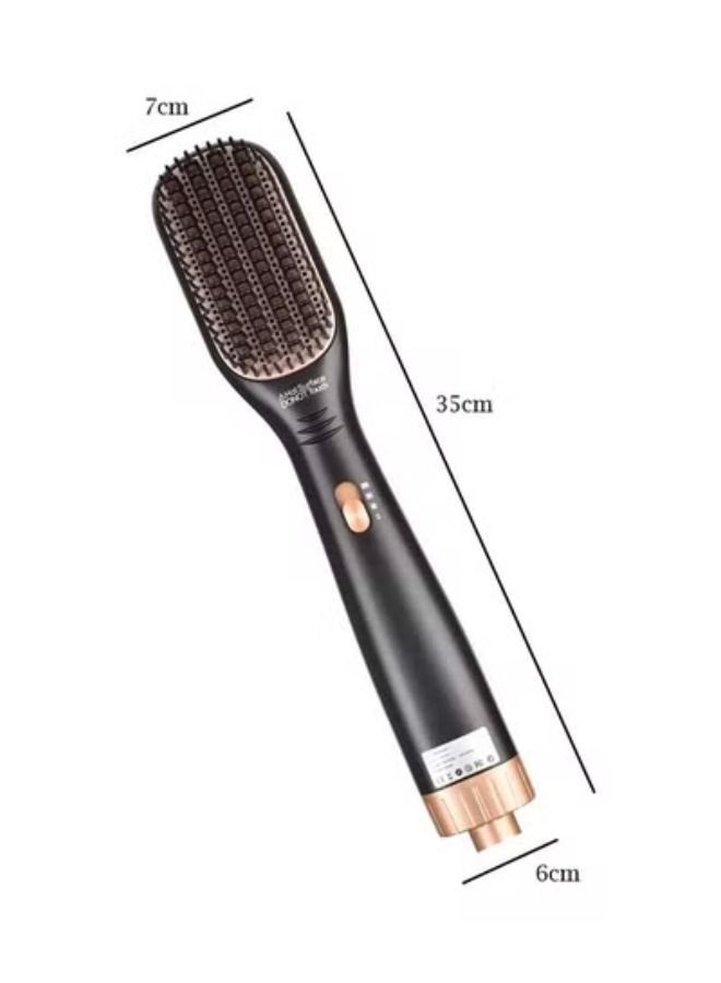أكاليكس مجفف شعر متعدد الوظائف مشط الهواء الساخن أسود / ذهبي - Image 2