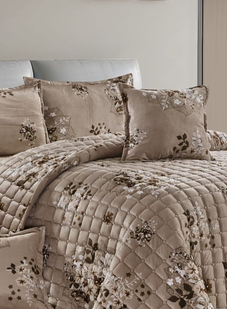 مون مفرش مشجر مخملي 6 قطع مقاس 250*230 نفرين - Image 2