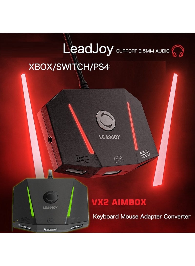 LEADJOY محول وحدة التحكم Game Console Adapter LeadJoy VX2 AimBox متعدد المنصات يدعم PS4 و PS5 و Xbox One و Xbox Series X/S و Nintendo Switch - Image 2