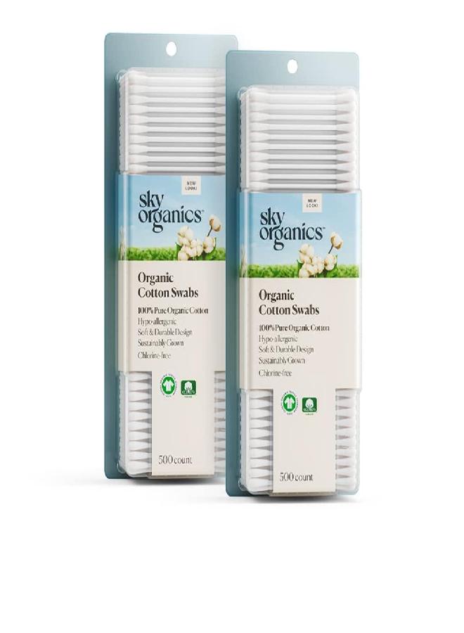 Sky Organics Sky Organics Organic Cotton Swabs for Sensitive Skin, 100% Pure GOTS Certified Organic for Beauty & Personal Care, 1000 ct. - Image 2