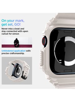 Spigen Rugged Armor Pro for Apple Watch Series 10 (42mm) Case with Band - Dune Beige  - Image 5