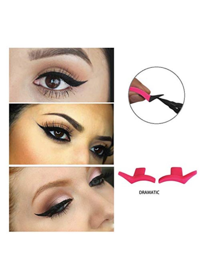 LASSUM 2 Pcs Eyeshadow Stencil Models Template Shaper Tool Eye Liner Tail Seal - Image 3