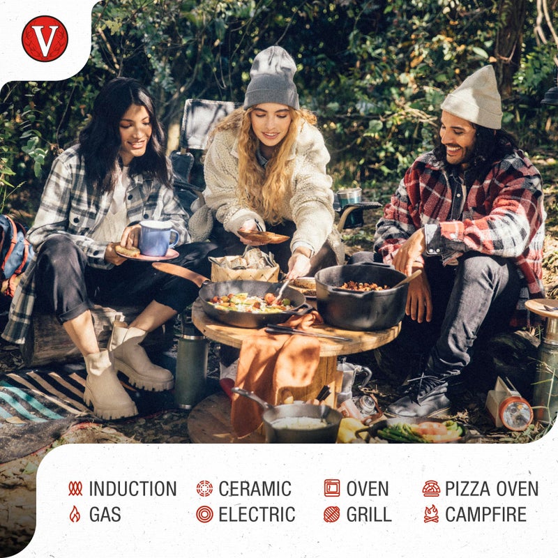 Victoria Rectangular Cast Iron Griddle. Double Burner Griddle, Reversible Griddle Grill, 13 x 8.5 Inch, Seasoned with 100% Kosher Certified Non-GMO Flaxseed Oil, Model: GDL-189 - Image 4