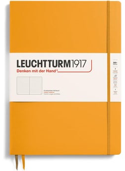 LEUCHTTURM1917  Notebook Hardcover Master Slim A4  123 Numbered Pages for Writing and Journaling Rising Sun Dotted
