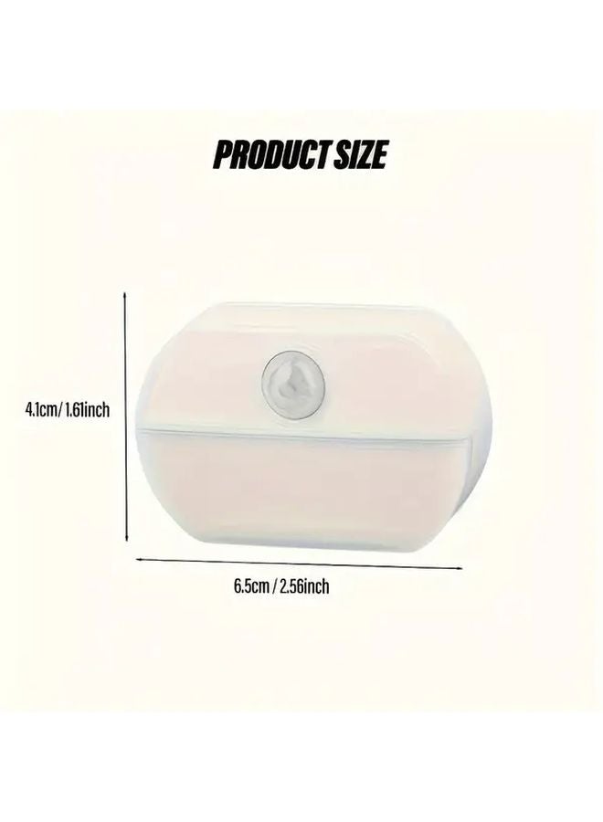 2Pcs White Smart Sensor Night Light LED Wall Mount For Bedroom Closet Stairs - Image 3