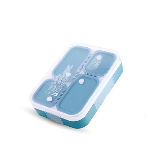 Ganesh Aspire 4 Compartment Stainless Steel Lunch Box Sealed Leakage Proof Lunch Box for Office School etc 500ml-Green - Image 1