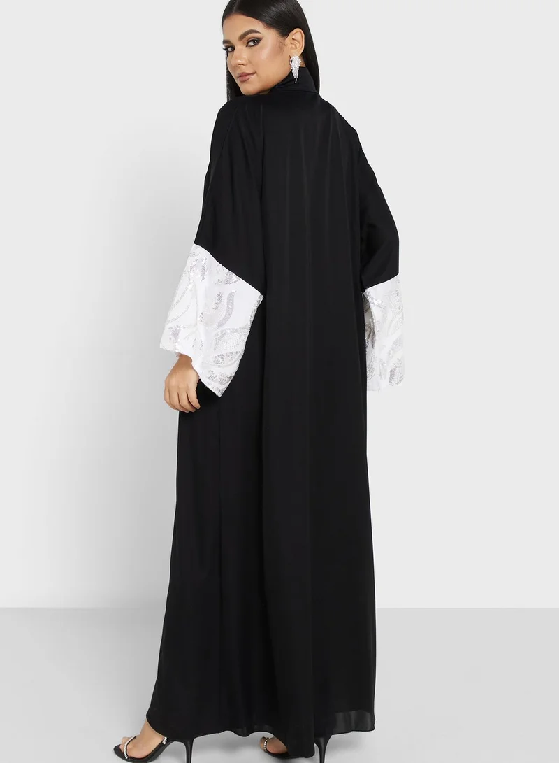 Khizana Embellished Detail Abaya With Sheila