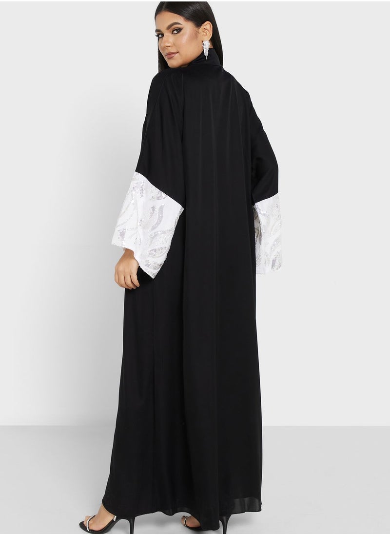 Khizana - Embellished Detail Abaya With Sheila - Image 1