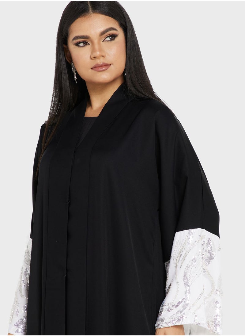 Khizana - Embellished Detail Abaya With Sheila - Image 1