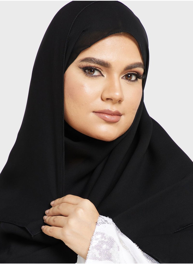 Khizana - Embellished Detail Abaya With Sheila - Image 1