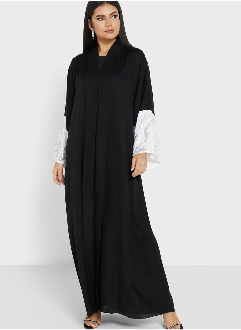 Khizana - Embellished Detail Abaya With Sheila - Image 1