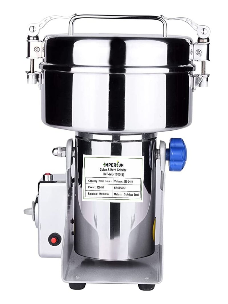 IMPERIUM® Spice Mastery: 1000g 3000W Stainless Steel Masala Grinder Machine - High-Power Dry Spice Mixer with 1-Year Warranty (IMP-MG-1000) - Image 1