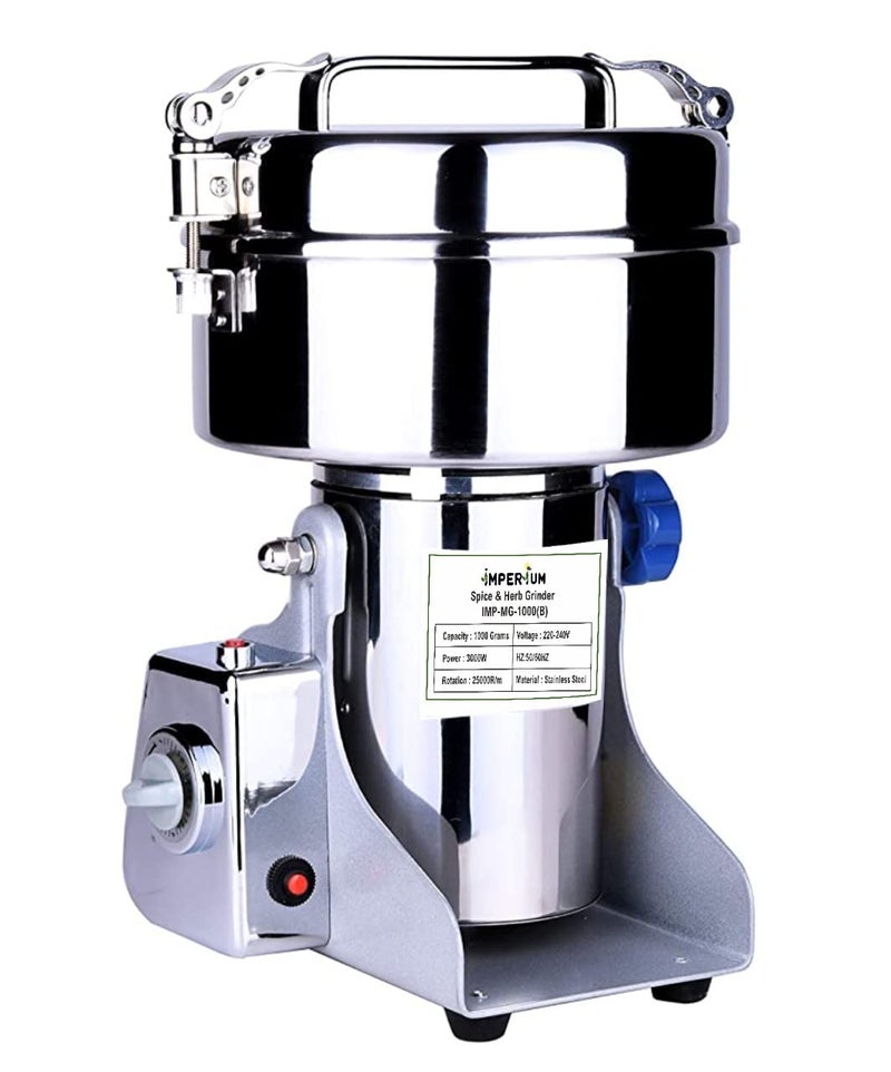 IMPERIUM® Spice Mastery: 1000g 3000W Stainless Steel Masala Grinder Machine - High-Power Dry Spice Mixer with 1-Year Warranty (IMP-MG-1000) - Image 3