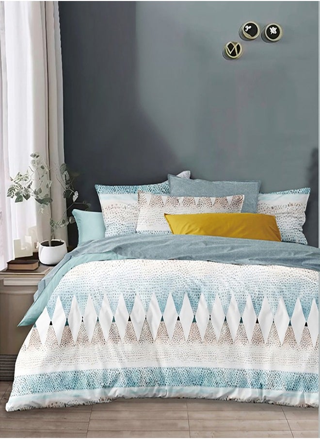 PACHA HOME FiberSoft Printed Quilt - 240*260 with 2 pillowcases 50*70. 