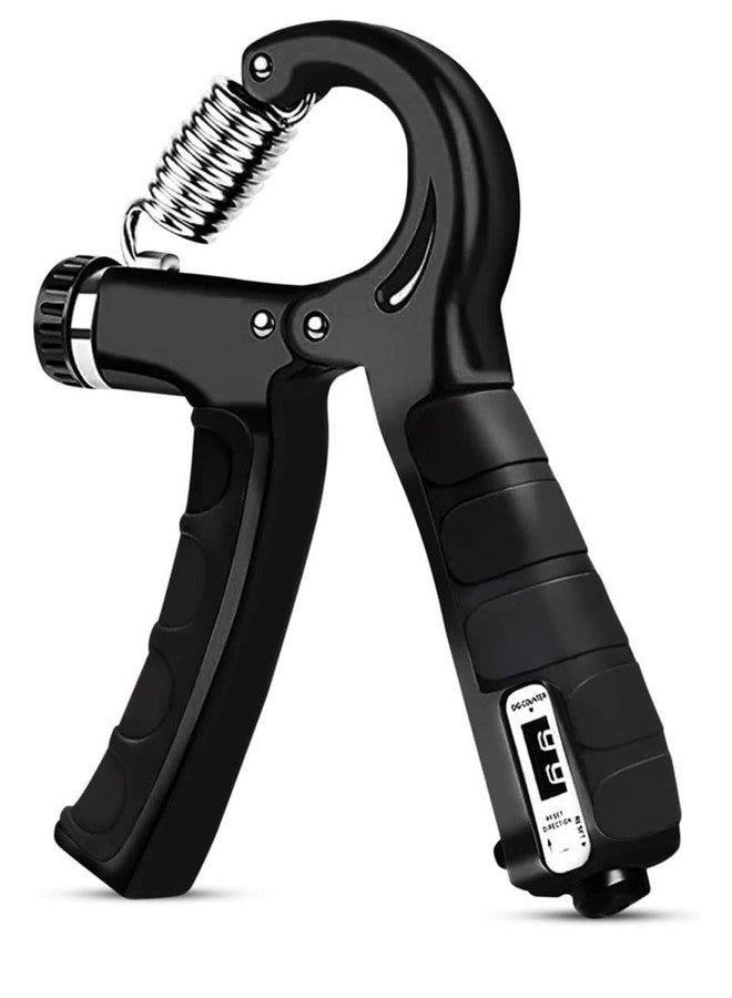 SNULOZA Adjustable Hand Gripper 60kg for Men & Women | Forearm, Finger & Wrist Strengthener | Hand Grip Exerciser for Gym Workout & Veins | Power Gripper with Counter | Alloy Steel, Black - Image 1