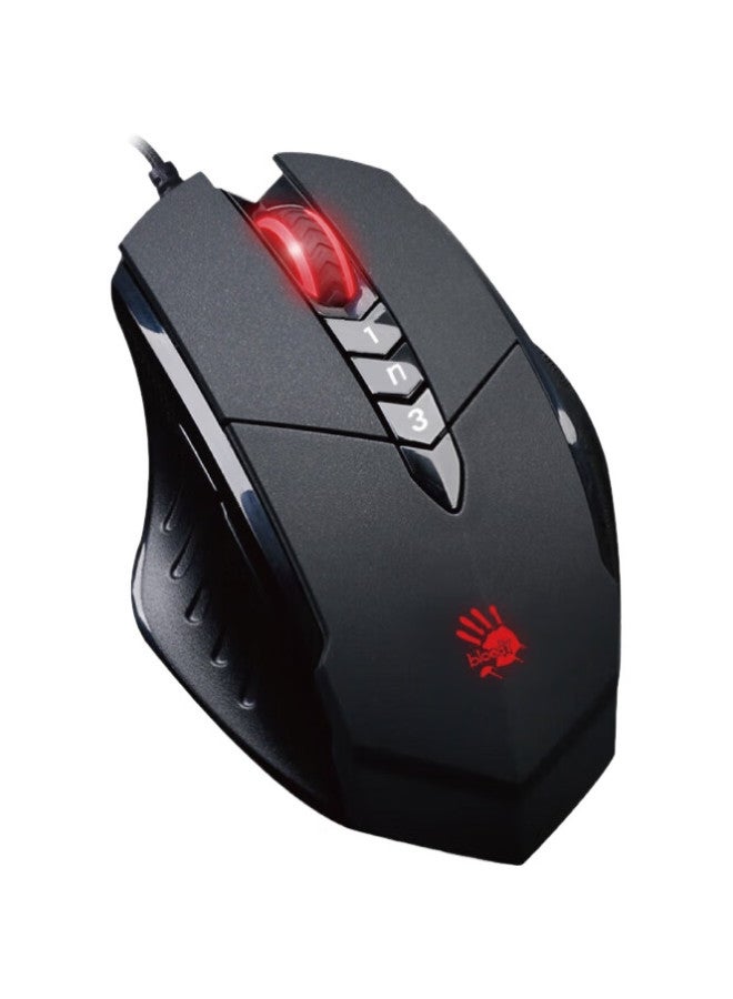 A4TECH V7M Blood Hand Phantom Gaming Mouse Wired, Macro Programming Mechanical Laptop Desktop Computer Pubg Cf League Of Legends Mouse, Black - Image 1