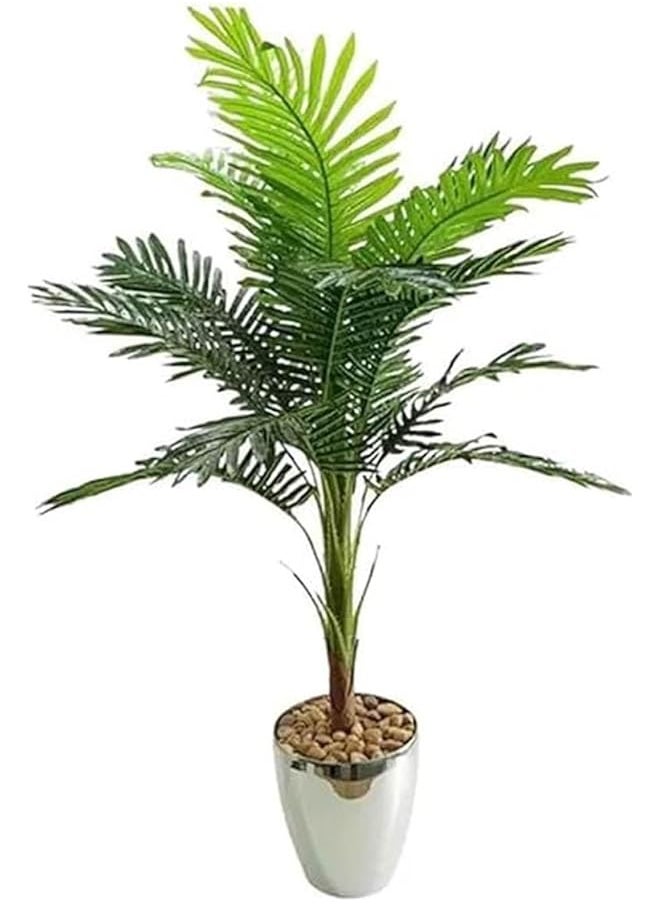 erorex Artificial Tree Simulation Palm Tree Natural Texture 120X26X30 Green Silver 