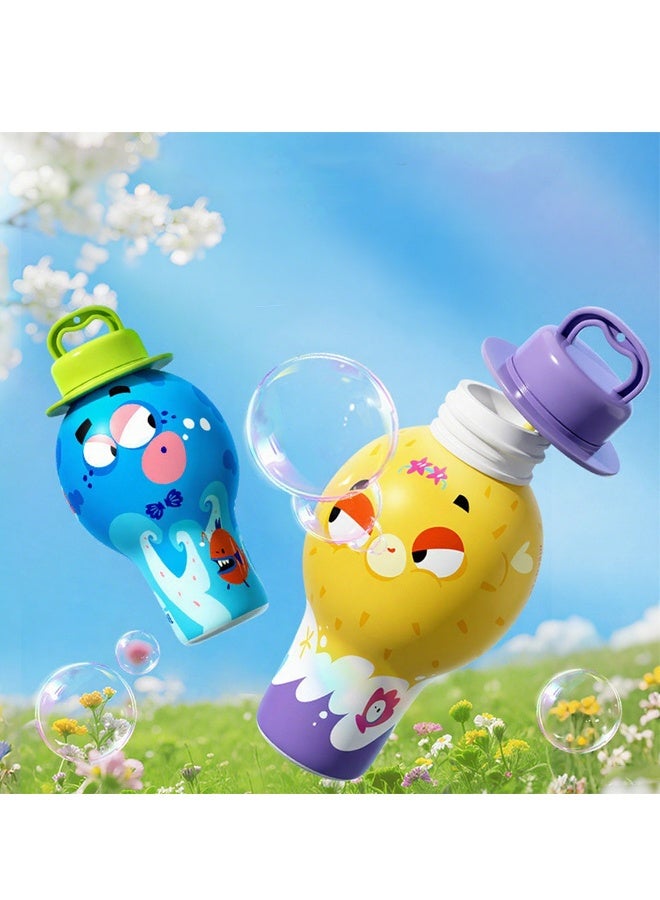 هالامودو غطاء الفقاعات غير المسكوك للأطفال الصغار والأطفال. يتضمن حل الفقاعات الصغيرة الفائقة وعصا الفقاعات (حزمة من 2) - Image 2