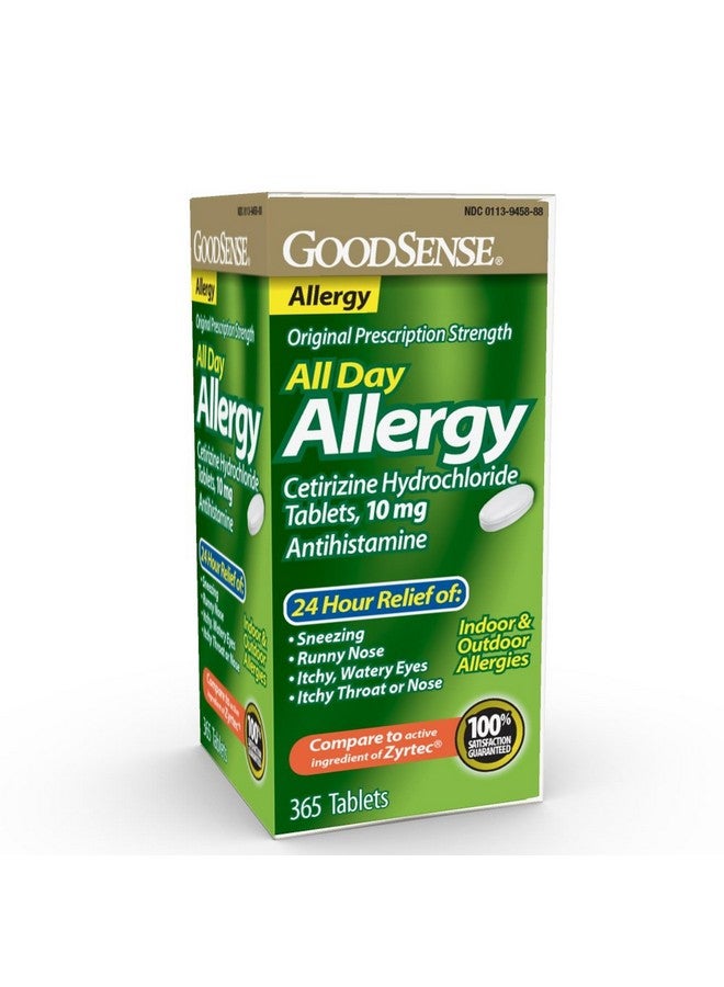GoodSense All Day Allergy, Compare to Zyrtec, Cetirizine Hydrochloride Tablets, 10 mg, Antihistamine, 365 Count - Image 1