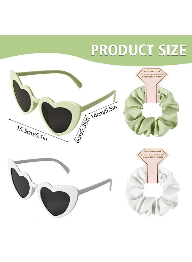 Quantum 14 PCS Bridesmaid Scrunchies Proposal Gifts, Bridesmaid Sunglasses and Scrunchies, Bachelorette Sunglasses Hair Ties Bridal Shower Gift for Wedding Party Favors - Image 2