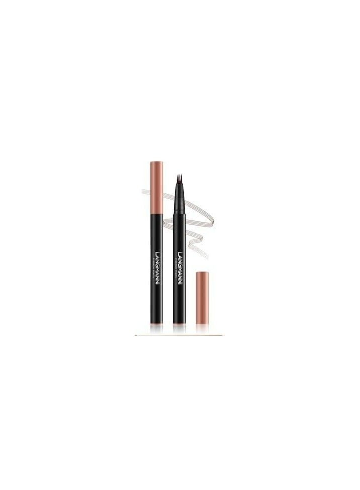 LANGMANNI Tri-Color Four-Prong Eyebrow Pencil: Long-Lasting, Smudge-Proof, and Natural(brown #02) - Image 1