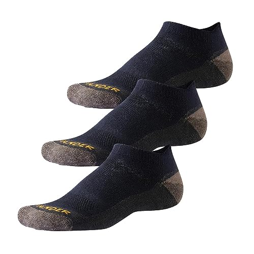 WANDER Merino Wool Ankle Running Hiking Socks 3 Pairs Lightweight Cushioned Sweat-Wicking No Show Athletic Socks Men Women - Image 1