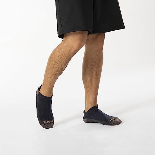 WANDER Merino Wool Ankle Running Hiking Socks 3 Pairs Lightweight Cushioned Sweat-Wicking No Show Athletic Socks Men Women - Image 4