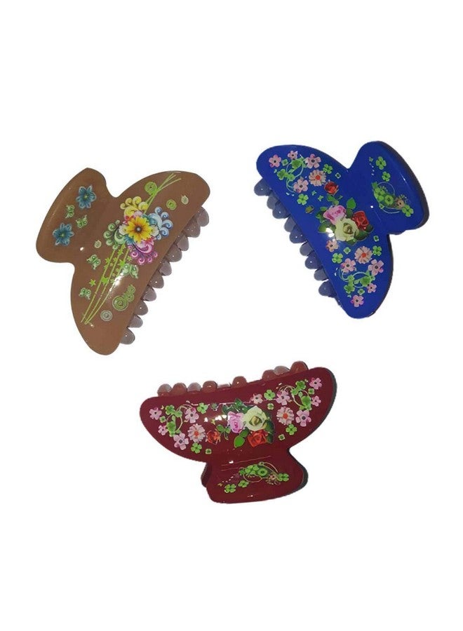 Nat Hair Clip for Women and Girls Pack of 3 Multicolor - Image 1
