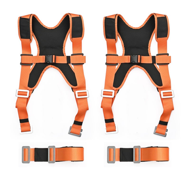 DEYACE Moving Straps 2Person Shoulder Lifting Straps for Moving Furniture Appliances Mattresses or Any Item up to 800 lbsOrange